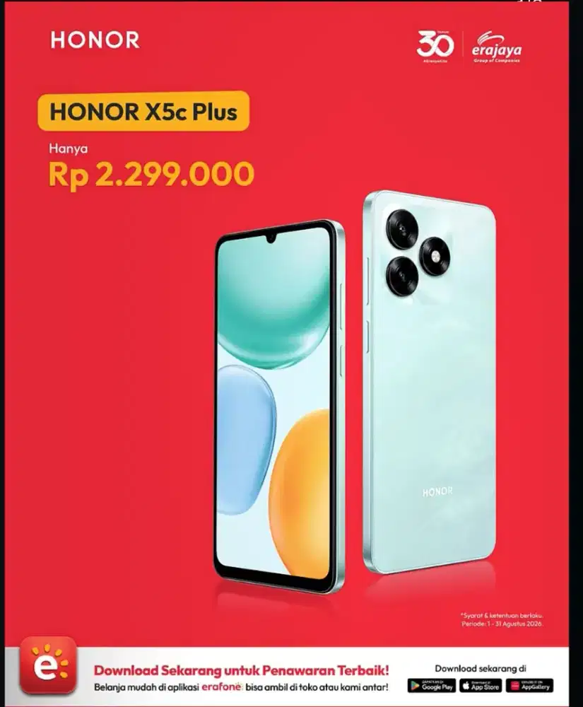 Honor X5C plus termurah 8/128gb
