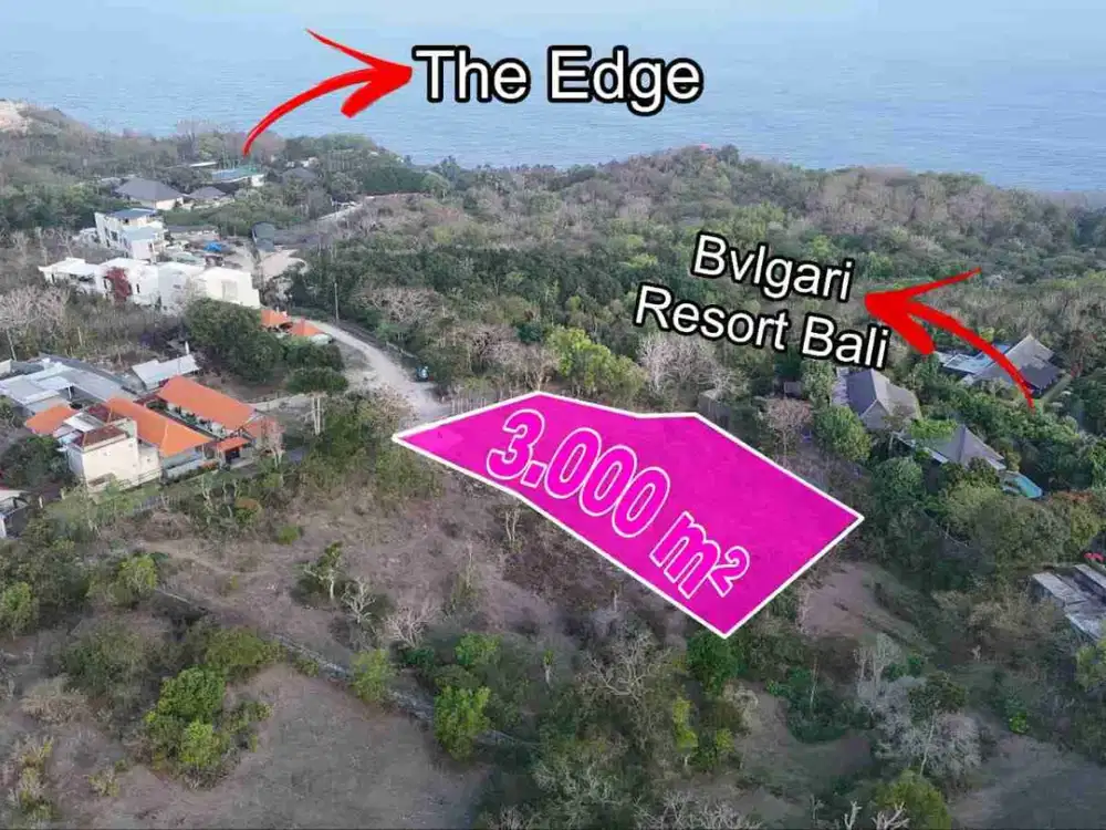 Tanah Premium Samping Bulgari & The Edge Pecatu Bali