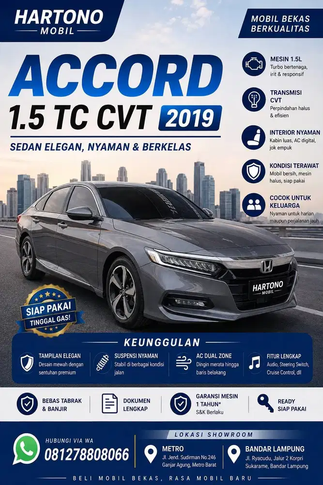 Accord 1.5 prestise turbo 2019