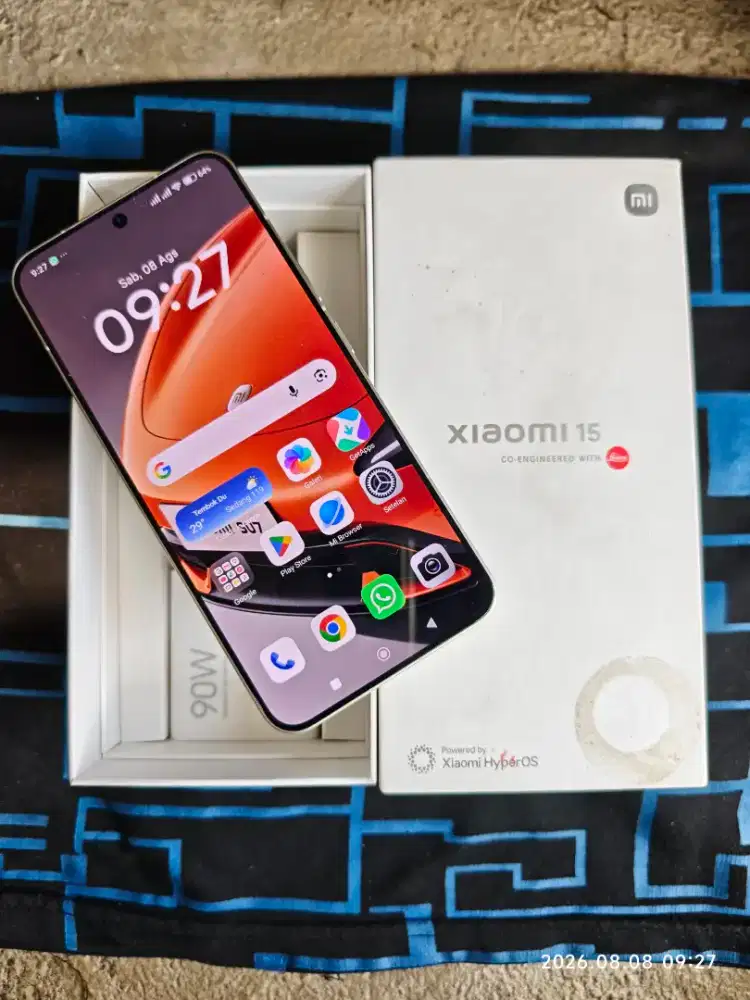 Xiaomi 15 12/256 Fullset ori segel mulus Hp Flagship compac