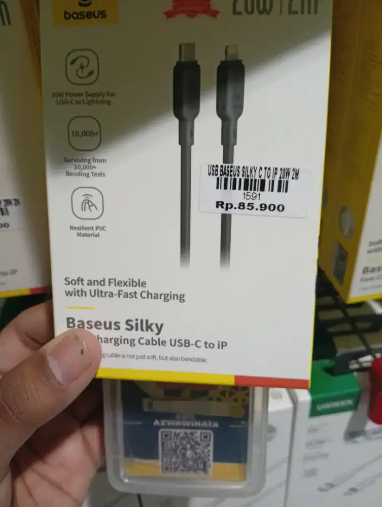 USB BASEUS SILKY C TO IP 20W 2M l ATLANTIS DAHSYAT