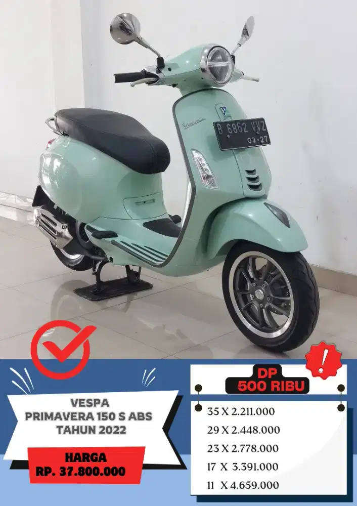 Vespa Primavera 150 S ABS Tahun 2022 DP 500Ribu