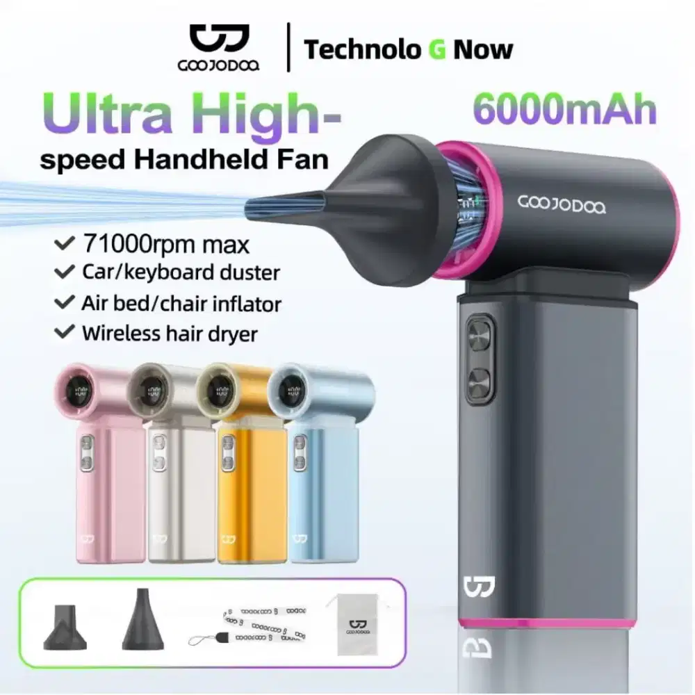 GOOJODOQ GFS009 ULTRA HIGH SPEED FAN 6000MAH 3 IN 1