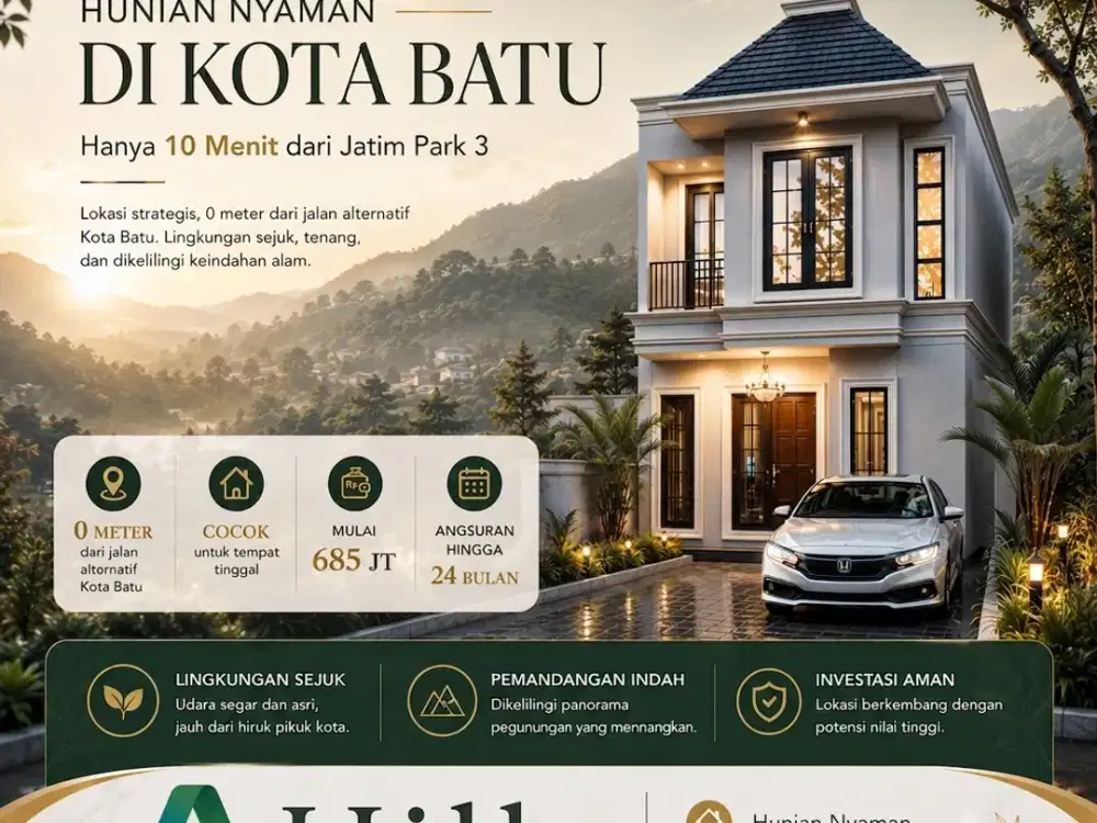 Rumah Villa Exclusive 2 Lantai Dekat Wisata View Pegunungan