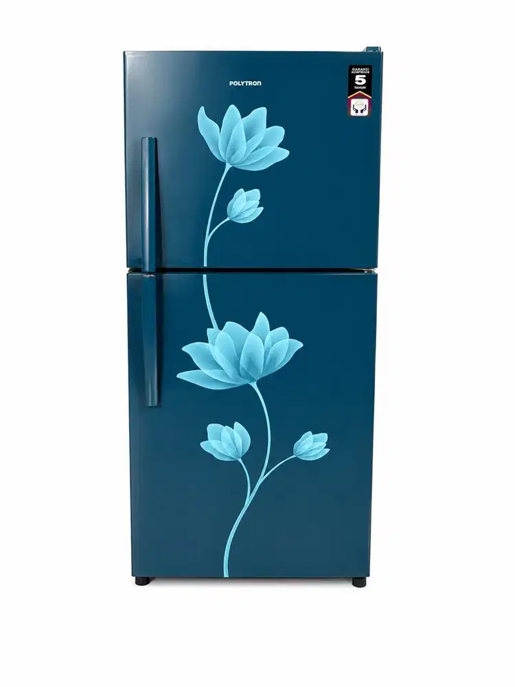 DIJUAL KULKAS POLYTRON 2 PINTU – BIRU MOTIF BUNGA