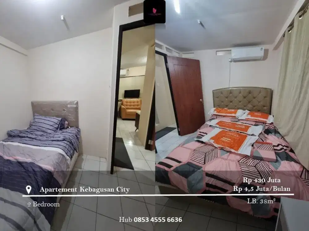 Dijual dan Disewakan Apartement Kebagusan City Low Floor 2BR Full Furnished