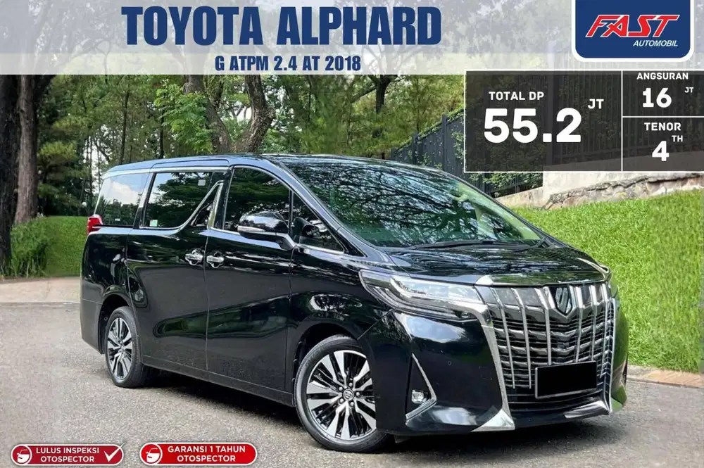DP 55JT TOYOTA ALPHARD G 2018 ATPM SUNROOF & PILOT SEAT LOW KM.37RB