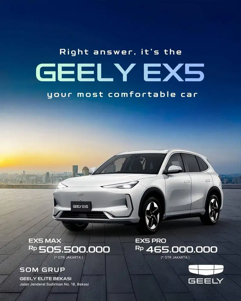 [PROMO GIIAS 2026] Geely EX5 Pro Baru - SUV Listrik Premium DP Murah
