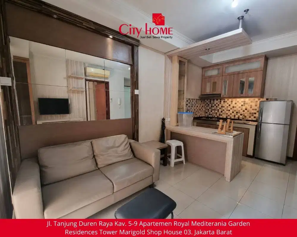 Sewa Apartemen 2 BR Furnished Royal Mediterania Garden Residences