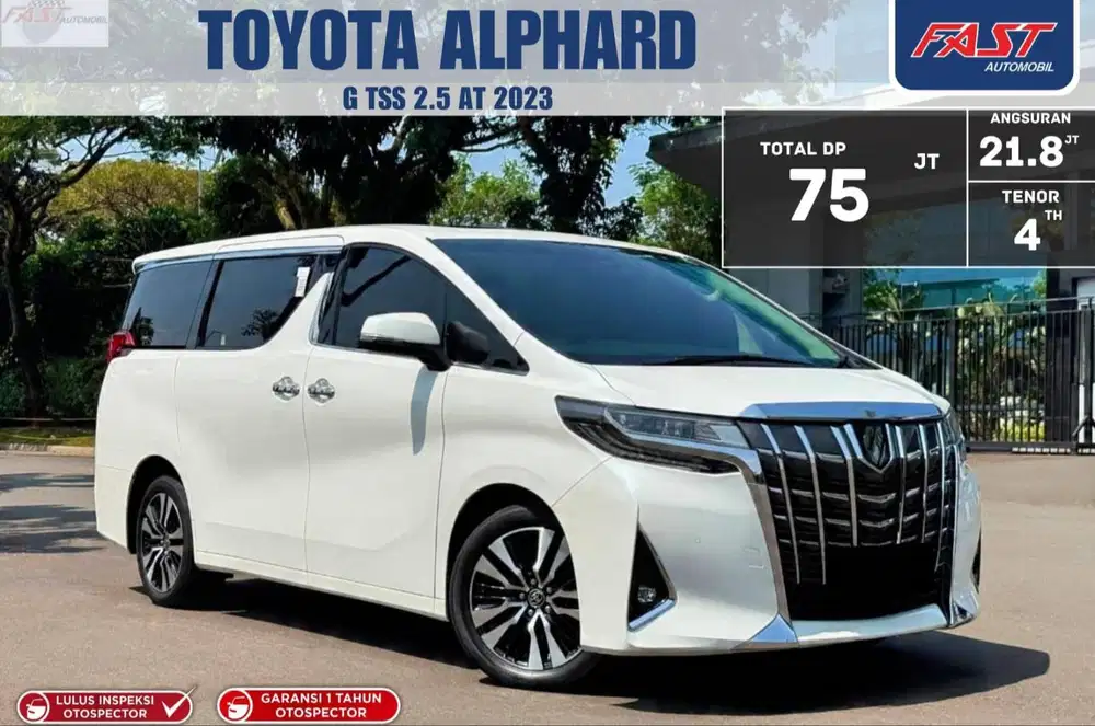 DP75JT TOYOTA ALPHARD G TSS 2023 2.5 AT SUNROOF PILOT SEAT LOW KM.34RB