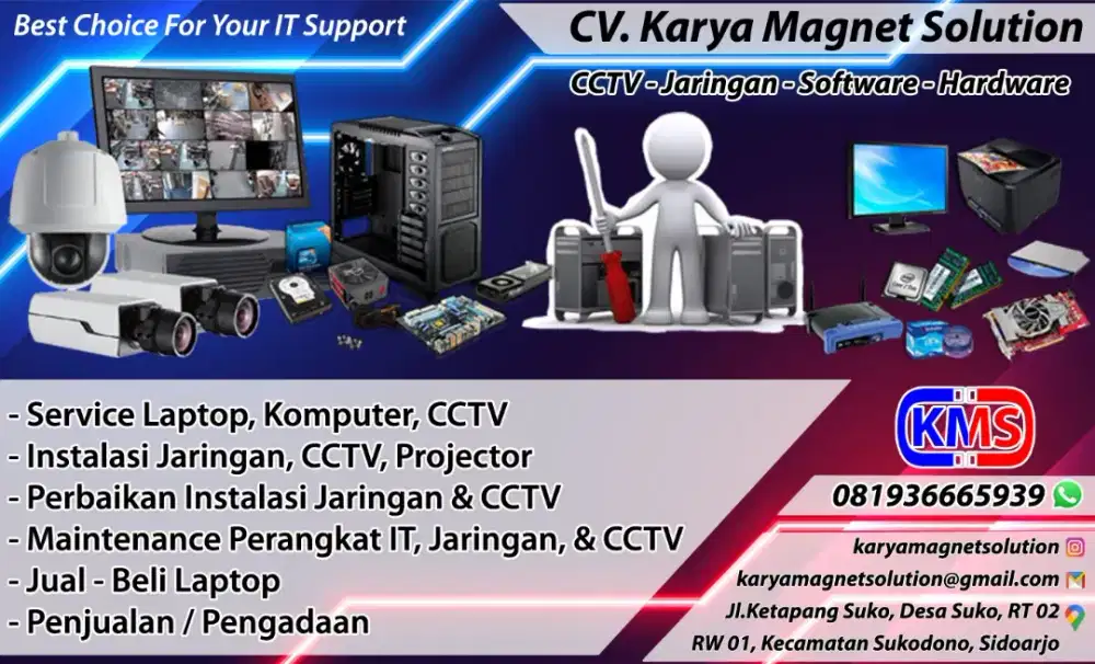 Service Komputer, Laptop, Jaringan, CCTV