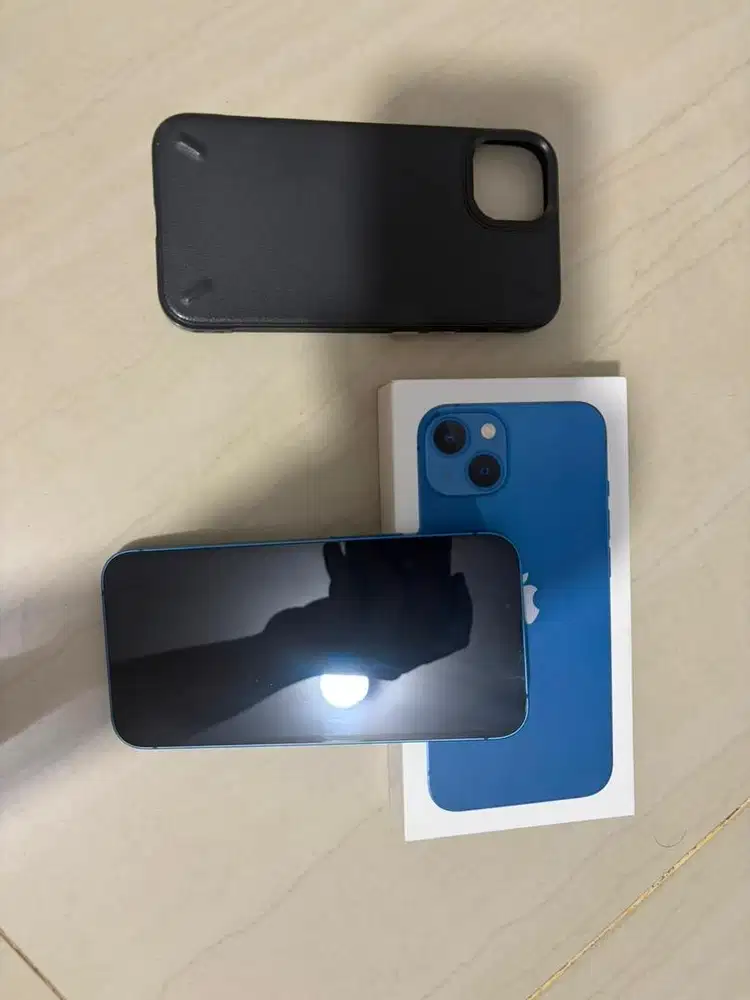 Iphone 13 Blue 128 GB Box Lengkap Kabel Charger Original