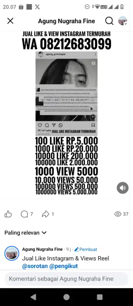 Jasa Tambah Like Instagram & View & Followers Termurah