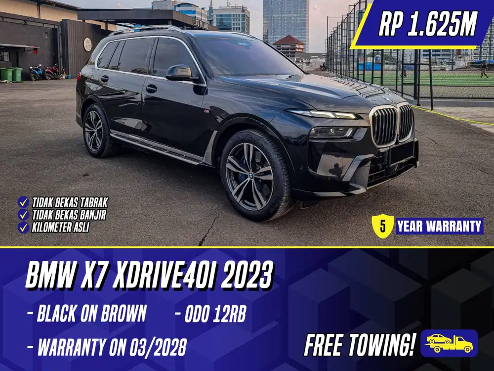 BMW X7 xDrive40i 2023 Black on Brown Hitam X 7 xDrive