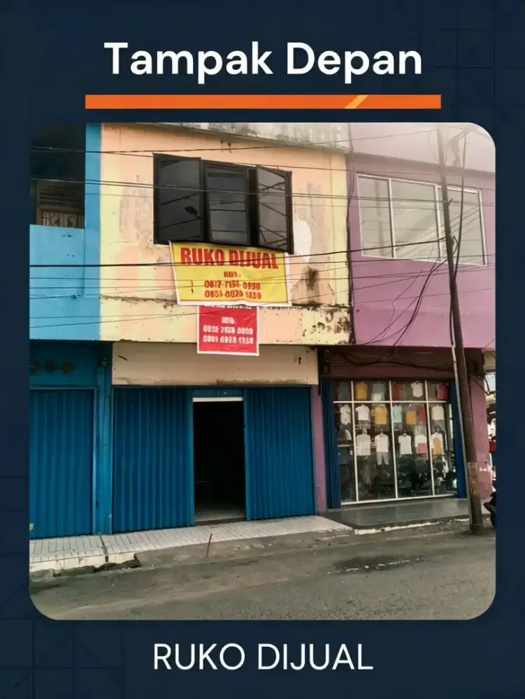 DIJUAL MURAH RUKO DI JL. PROF. DR. EMIL SALIM NO. 09 PASAR BARU LAHAT