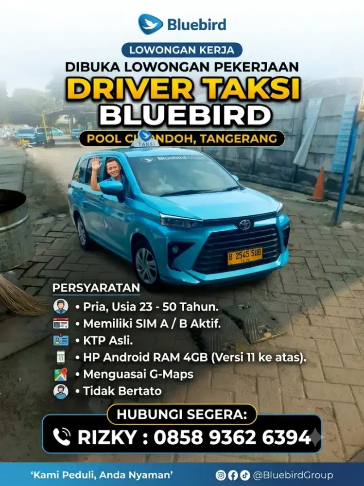 Yuk gabung.!! Di buka kembali sebagai mitra driver taksi blue bird