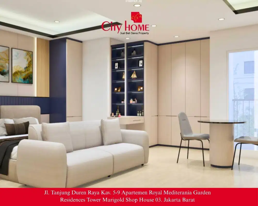 Jual Apartemen Studio Furnished Mediterania Garden Residences 2