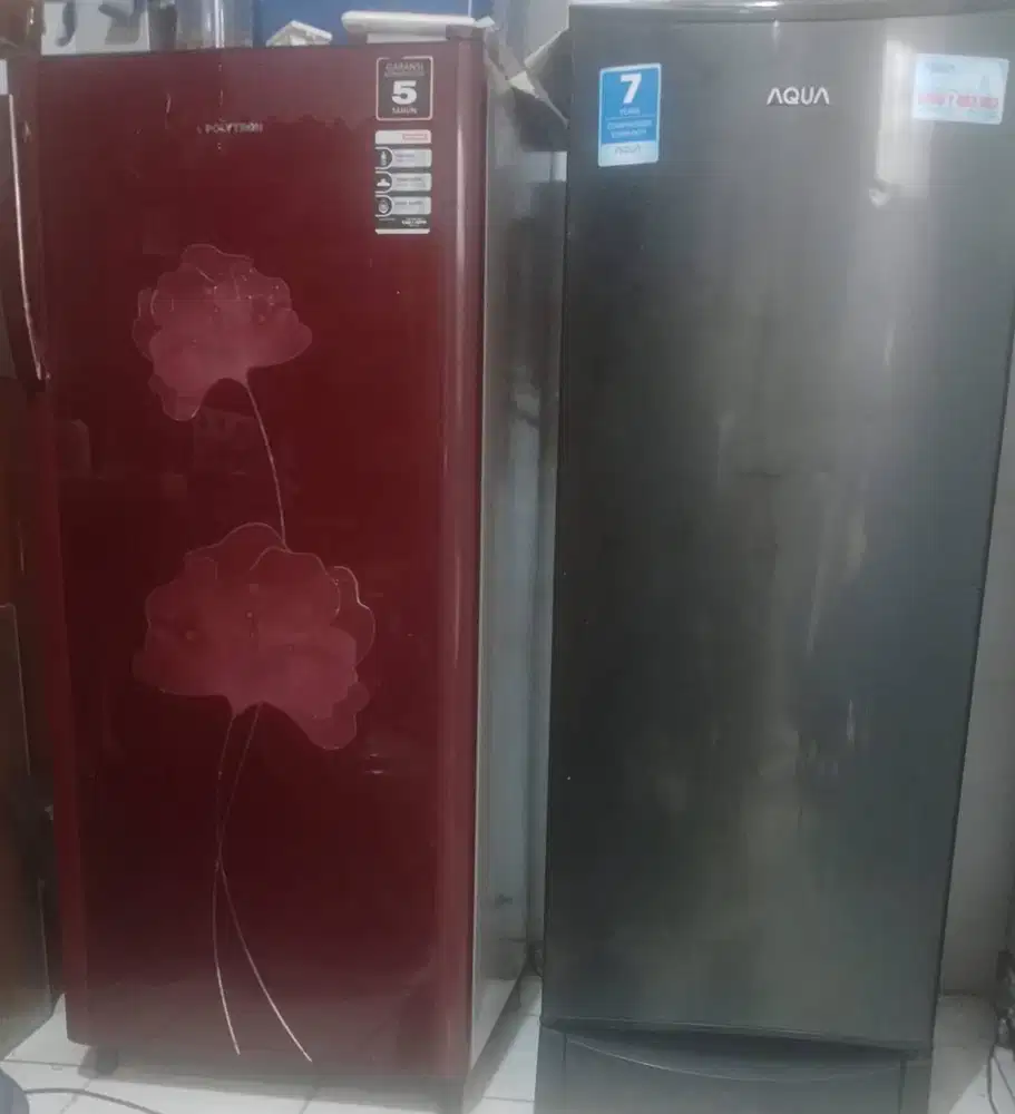 Kulkas Polytron dan Aqua