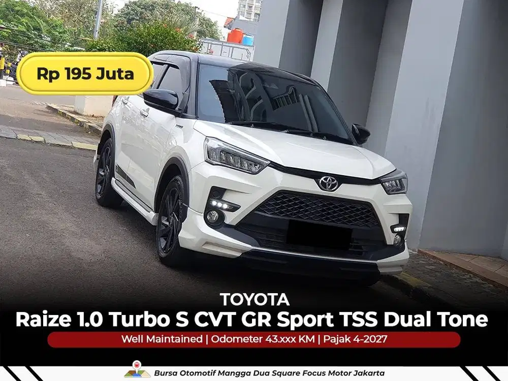 [ GARANSI 5TH ] Toyota Raize 1.0 Turbo S GR TSS Dual Tone 2022/2023