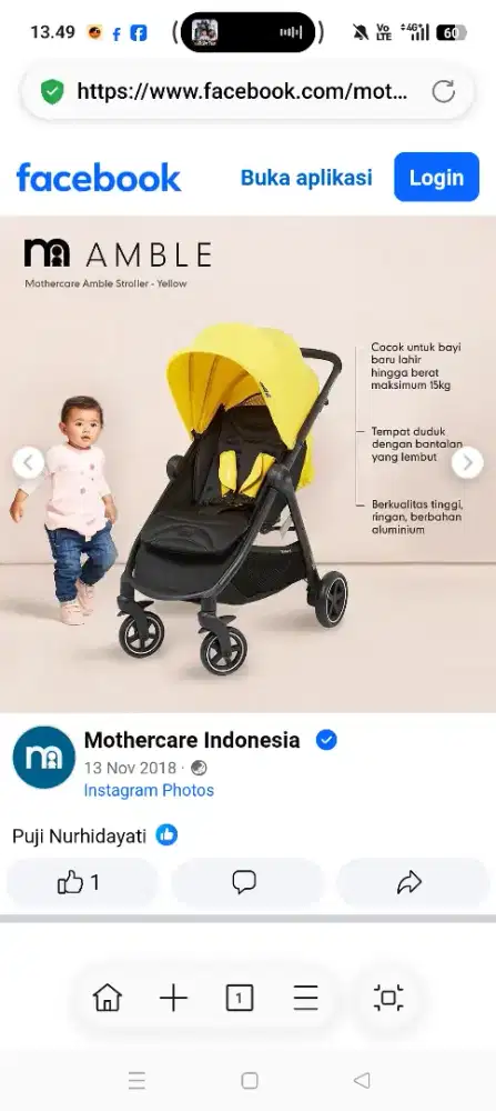Stroller mother care