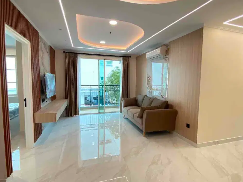 Jual Apartemen French walk Tower Lourdes Garden Lantai 6 Mall Of Indonesia siap huni view kolam