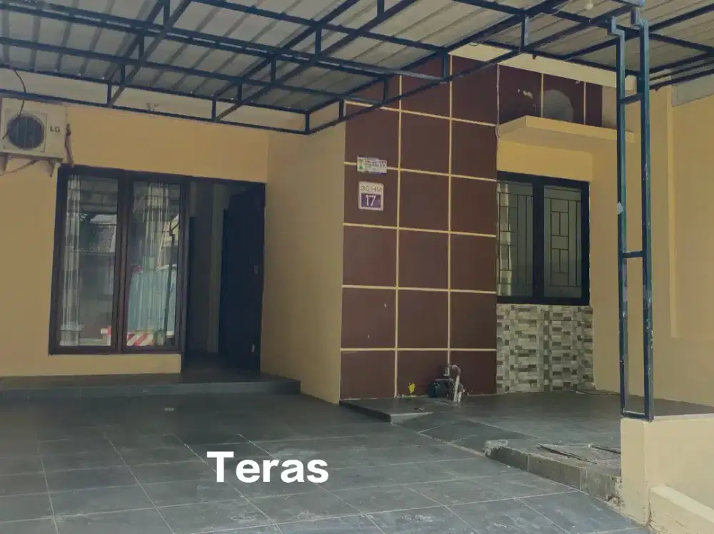 Disewakan Rumah Hadap Taman di Cluster Harapan Mulya