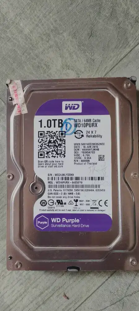 Harddisk Second 3,5inch Internal 1TB