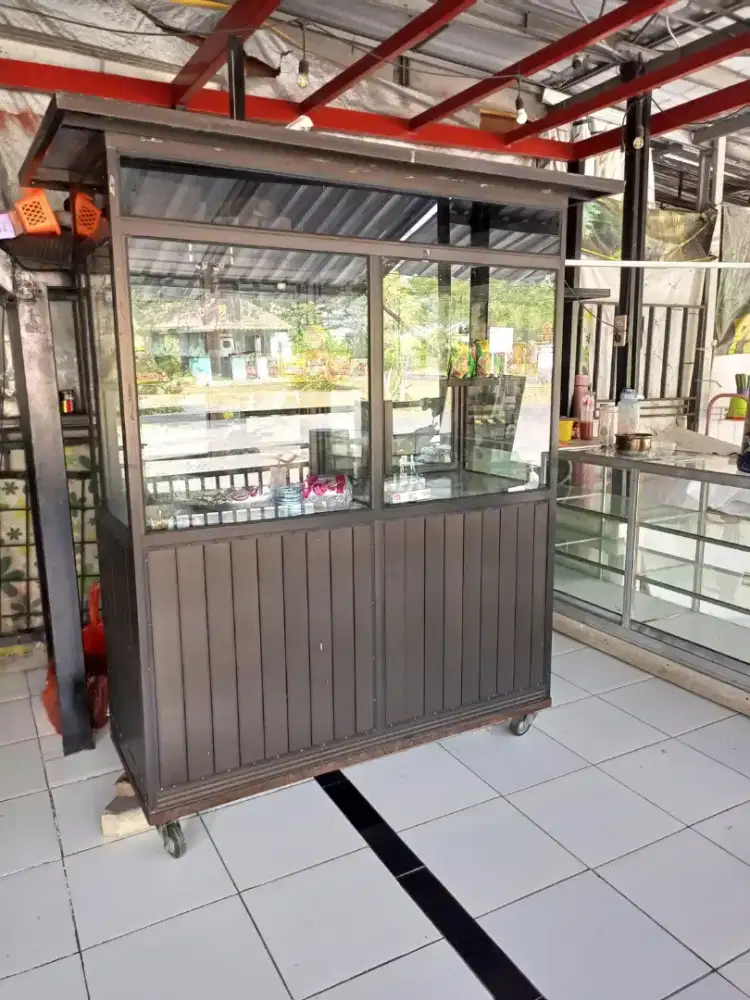 Gerobak etalase bakso
