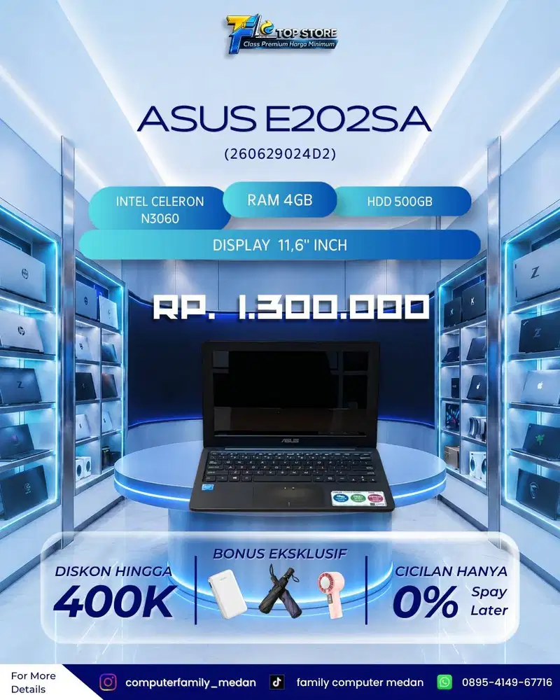 ASUS E202SA INTEL CELERON CPU N3060 RAM 4/500GB HDD