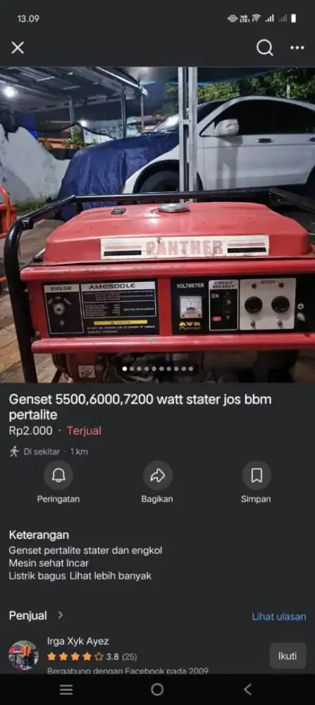 Jual genset 5500 watt