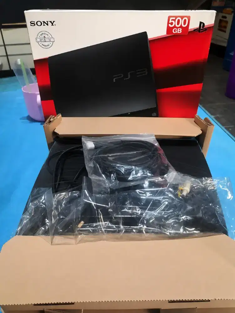 PS3 Slim 500GB + Kabel – NO STICK – Siap Pakai