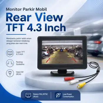 Monitor Parkir Mobil Rear View TFT LCD Display 4.3 Inch