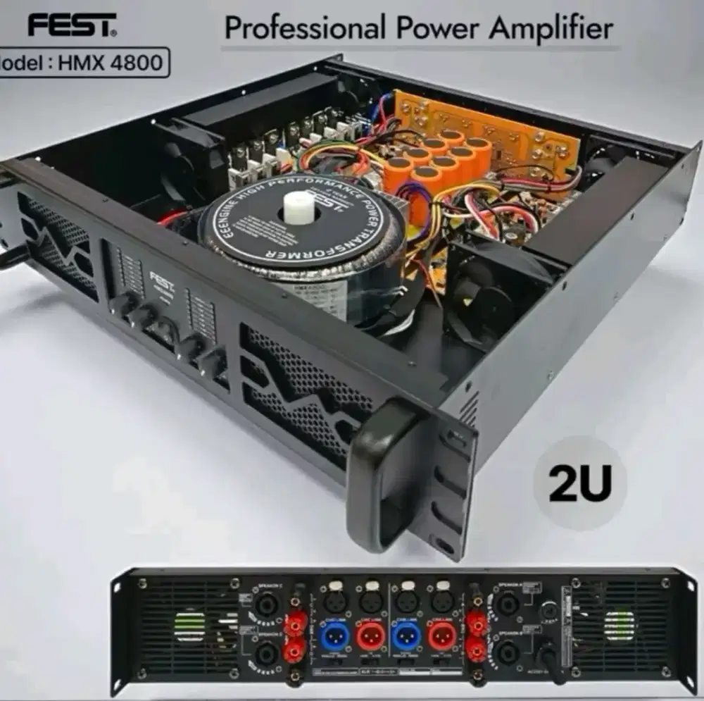 Power amplifier fest hmx4800 hmx 4800 4ch original resmi