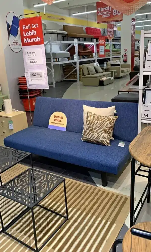 TERLARIS SOFA BED RELAX BLUE MURAH MINIMALIS DIBAWAH 1 JUTA