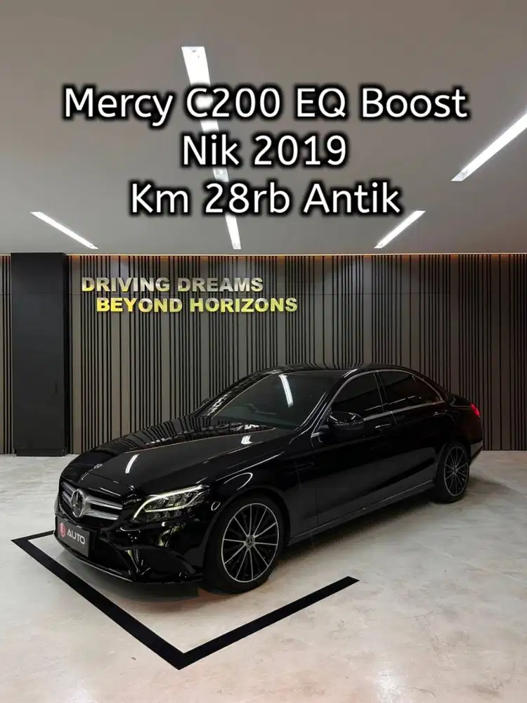 Mercedes Benz C200 EQ Boost 2019 Hitam Mercy B1057TAH Km28rb