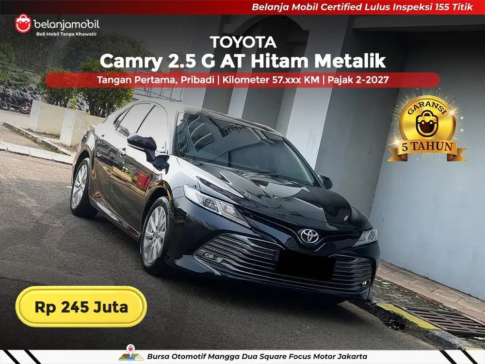 [ GARANSI 5TH ] Toyota Camry 2.5 V Sunroof AT 2020 2021