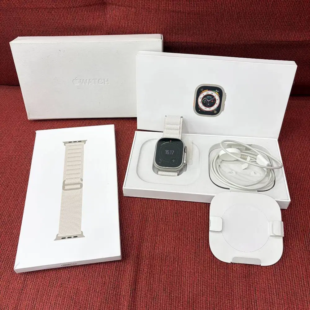 Apple Watch Ultra 1 49mm Titanium Starlight Fullset second iBox