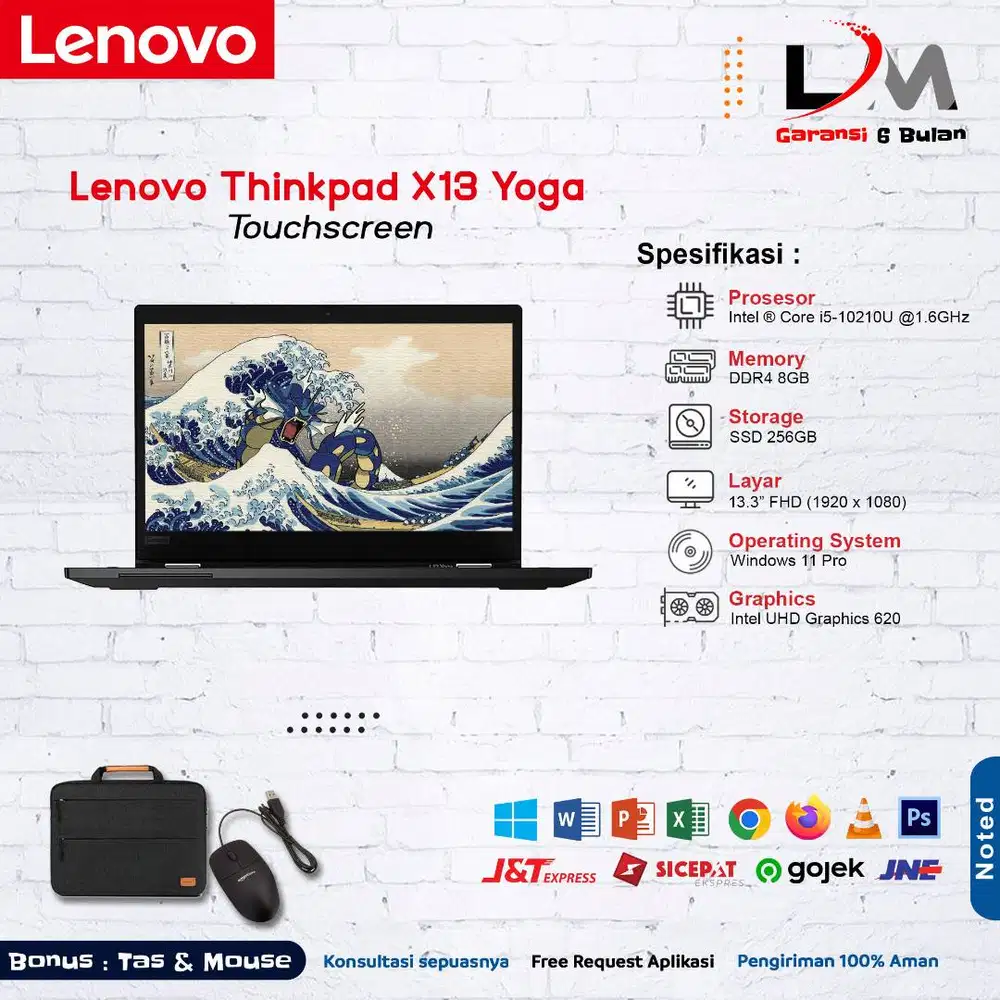 Lenovo Thinkpad X13 Yoga G1 Intel i5-10210U Ram 8GB SSD 256GB Win 11