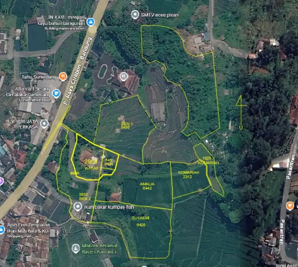 Tanah kebun Dan sawah 4 ha