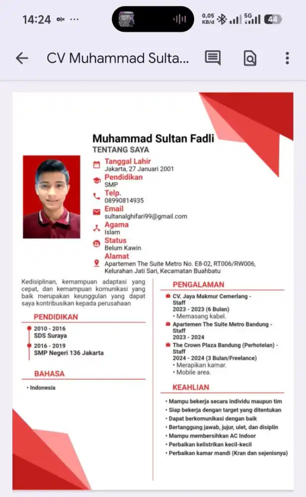 Mencari pekerjaan
