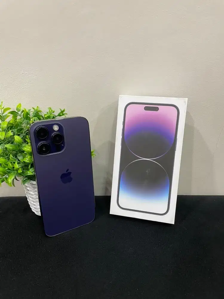 IPhone 14 ProMax 128GB Deep Purple mulus Fullset BH 100% Sinyal All Op