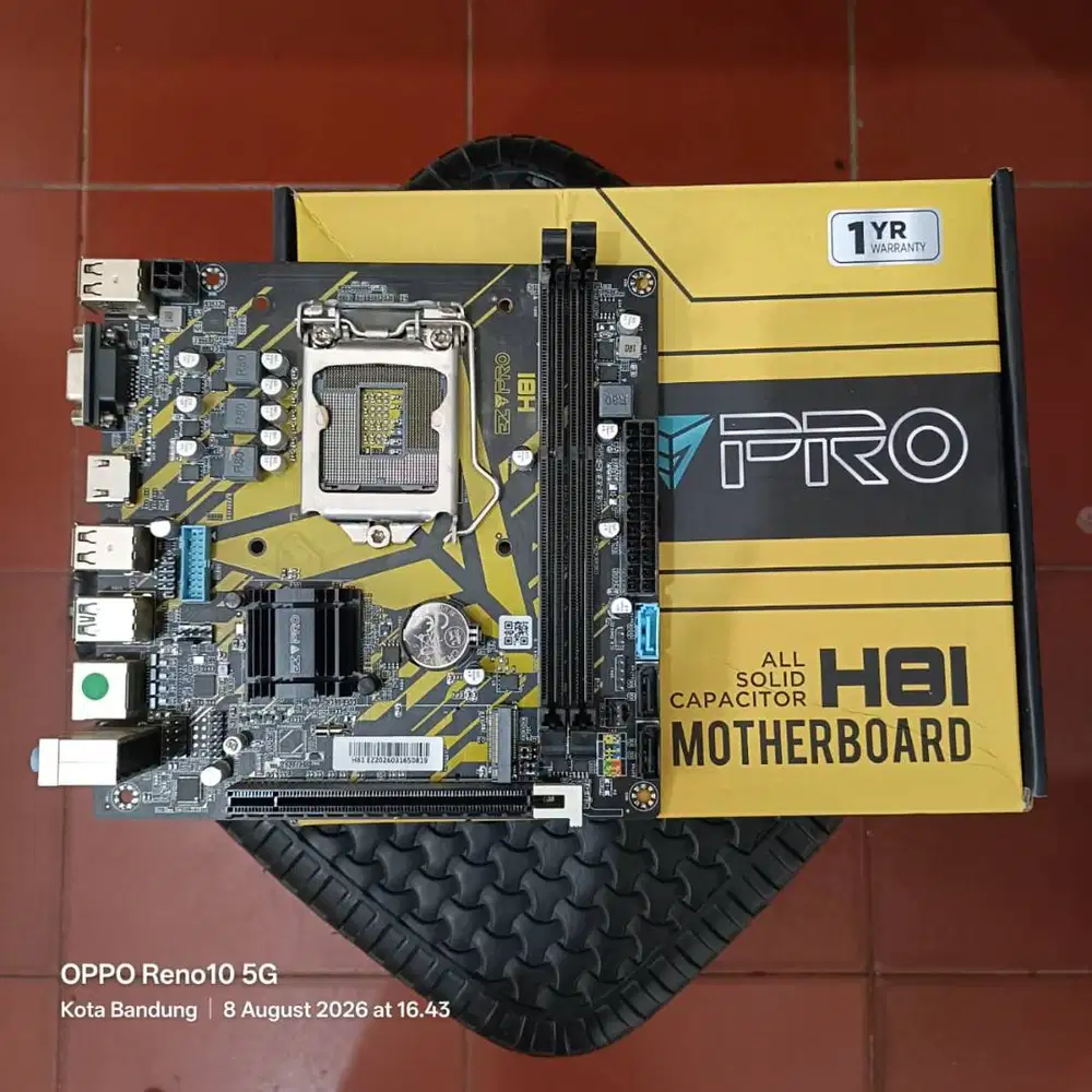 mobo ezpro h81 lga 1150 support intel core i3/i5/i7 gen 4 masih garans