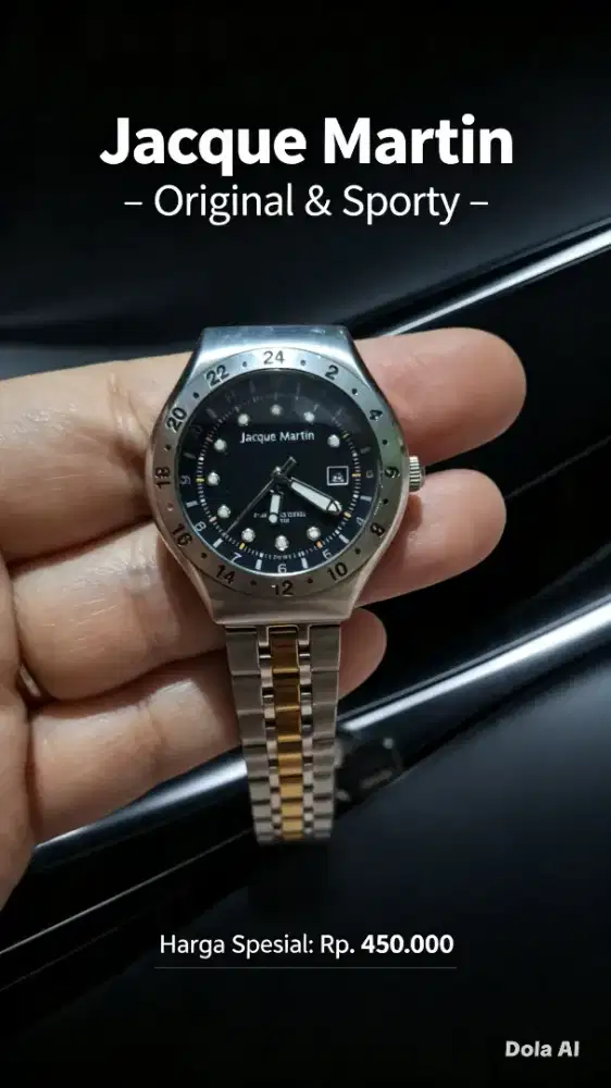 JAM TANGAN JACQUE MARTIN ORIGINAL - MODEL SWISS ELEGAN