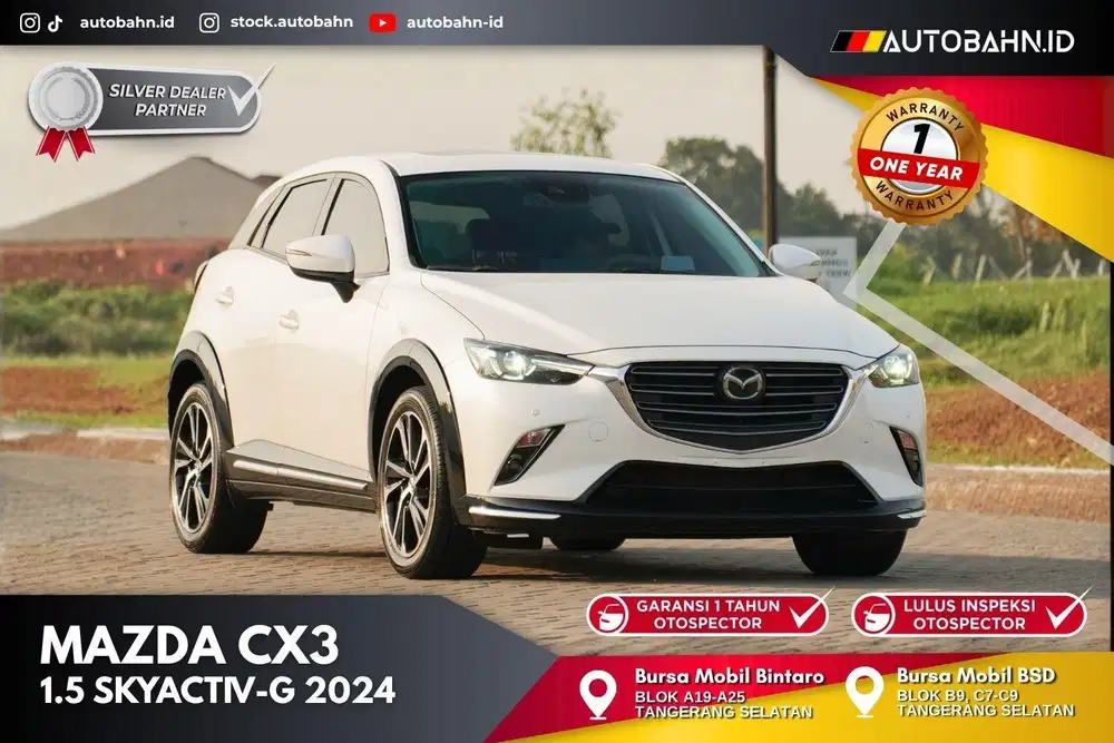 Rasa Baru! Mazda CX3 Sport 1.5 SKYACTIV-G 2024 white hrv creta x1