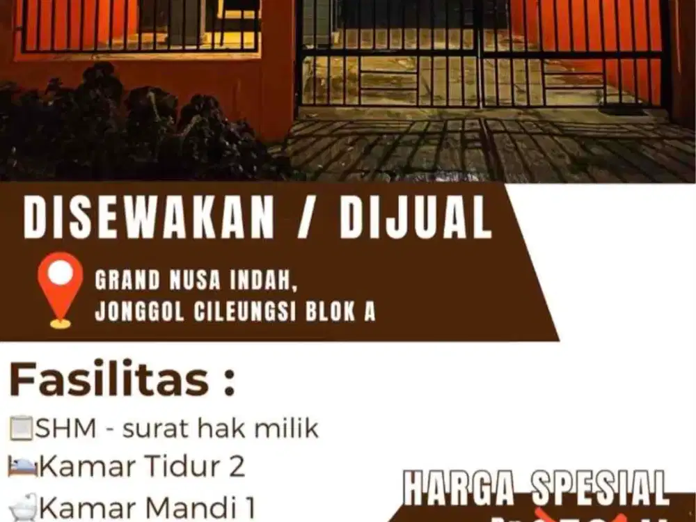 RUMAH MURAH CILEUNGSI DEKAT METLAND TAMAN/TAMAH BUAH MEKARSARI