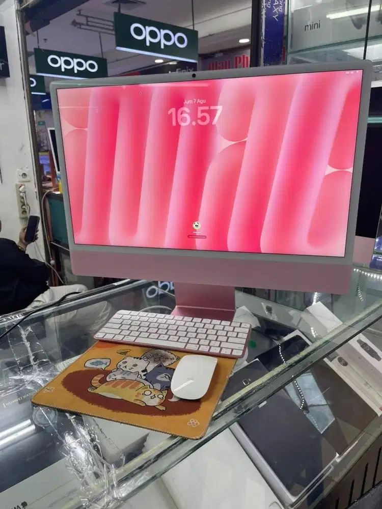 Apple iMac Mac M4 (2024) 24 ram 16GB/256gb resmi ibox garansi panjang