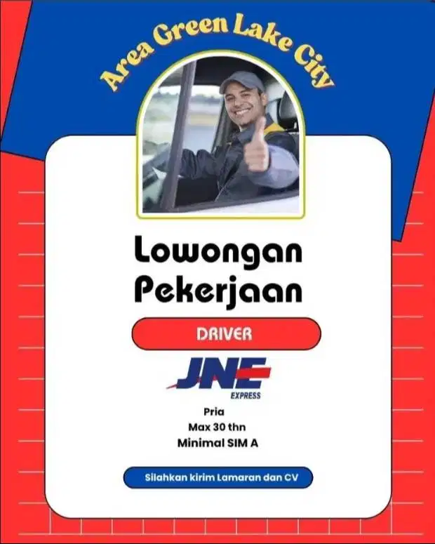 Lowongan Driver Ekspedisi JNE Green Lake City
