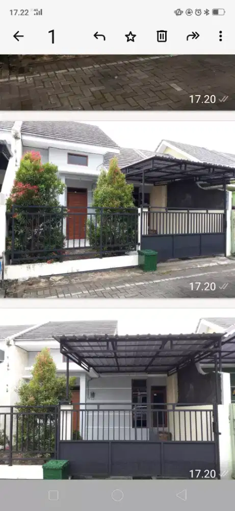 Rumah 36/76, depan belakang sudah kanopi semua