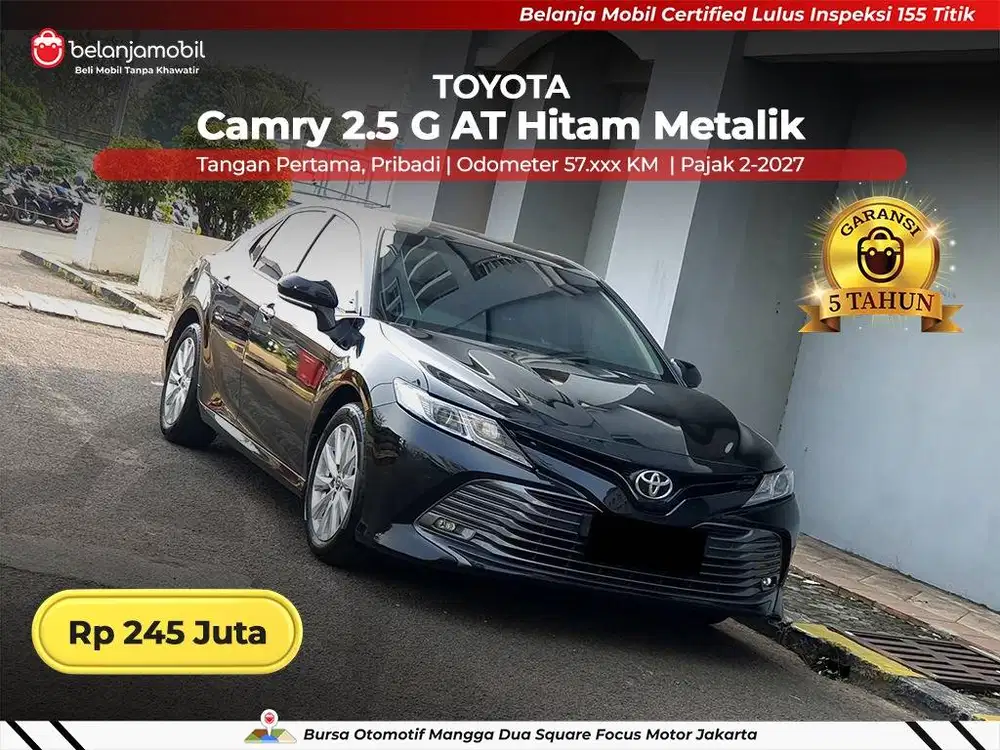 [ GARANSI 5TH ] Toyota Camry 2.5 V Sunroof AT 2019/2020