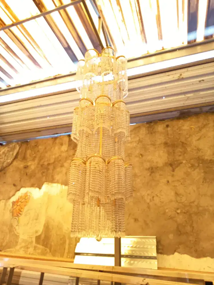 Lampu Hias Gantung Crystal dan Kaca Preloved